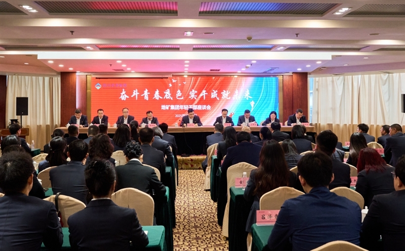 奋斗青春底色，，，，，，，，实干成就未来 ——地矿集团召开年轻干部座谈会